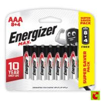 ราคา เอเนอไจเซอร์ ถ่านอัลคาไลน์ ขนาด AAA แพ็ค 8+4 ก้อน (58056076086)