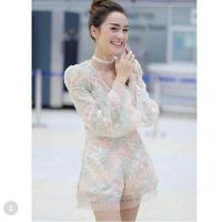 ราคา จั้มสูท งานปักลูกไม้ทั้งตัว งานป้าย Bo rich Ta (203820911)