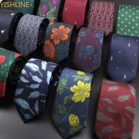 ราคา 7ซม.แปลกผู้ชายผูกลายดอกไม้สีแดงสีฟ้าเนคไทธุรกิจทุกวันสวมใส่ Cravat งานแต่งงาน (45757515012)