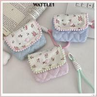 ราคา กระเป๋าใส่เหรียญกุญแจ WATTLE,กระเป๋าใส่เหรียญลายดอกไม้การ์ตูนมัลติฟังก์ชั่น,ของขวัญแบบพกพาน่ารักถุงเก็บผ้านวมสําหรับ CCD (43713059118)