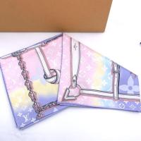 ราคา New LV Escale Scarf in Pastel 100%Silk (3720854629)