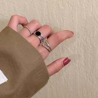ราคา Cool Style Fashion Geometric Open Ring Temperament Index Finger Ring 3 Piece Set (43165003354)