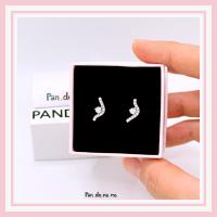 ราคา [พร้อมส่ง สินค้าแท้ ] ต่างหู pan.do.ra Sparkling Wave Stud Earrings (แถมกล่อง) (28952229388)