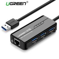 ราคา UGREEN(20265) USB 3.0 Gigabit Ethernet Lan RJ45 Network Adapter to 1000Mbps+3 Ports Hub (2144958137)