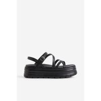 ราคา รองเท้าส้นตึก รองเท้าแตะรัดส้น มือสองสภาพดี H&M Woman Chunky platform sandals (24567573571)