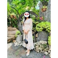 ราคา เดรสขาว แขนยาวผ้าลูกไม้ ลายดอกไม้ มีซับในทั้งตัว ป้าย Nok (26005275355)