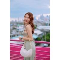 ราคา ป้าย Taywin กระเป๋าหนังสี off white พร้อมสาย cross body + ถุงผ้า งานจริงสวยมากก (26643093802)