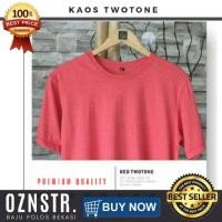 ราคา MERAH เสื้อยืดสีพื้นทูโทน Misty Plain Red เสื้อยืด Distro - สีแดง (9122670839)