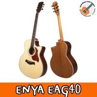 ราคา ( พร้อมของแถม 6 อย่าง ) พร้อมส่ง กีต้าร์โปร่งไฟฟ้า ENYA กีต้าร์โปร่ง ENYA EAG 40 (19253244848)