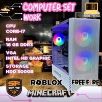 ราคา คอมพิวเตอร์ครบชุด Core-i7 / Ram 16GB / HDD 500GB / Intel HD Graphic ทำงาน, เล่นเกม SF/Roblox/FreeFire -ComSciComZone (29476984464)