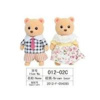 ราคา ตุ๊กตาสำหรับเล่นบ้านตุ๊กตากระต่ายหนูหมีกระกรอก Happy Family แบบ Sylvanian Families มีตุ๊กตาหมีน้ำตาล 2 ตัว (5446054455)