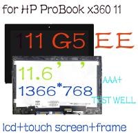 ราคา 11.6 Inch HD LCD for HP ProBook x360 11 G5 EE HD WXGA 1366x768 LCD Display Touch Screen Digitizer Assembly LAPTOP Replac (20743263045)