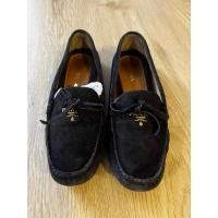 ราคา รองเท้า prada suede loafers มือสองของแท้ ไซค์38 สีน้ำเงินเข้ม (55005579748)