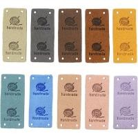 ราคา 50 ชิ้น Faux หนังป้าย Handmade แท็กป้ายพับ Handmade ป้ายปุ่มหลุมนูนแท็ก Embellishment ถัก DIY สําหรับกางเกงยีนส์กระเป๋ารองเท้าหมวกหัตถกรรม,ถักและโครเชต์ (Ya (46107516654)