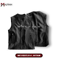 ราคา เสื้อกั๊กหนังผู้ชาย Biker Vest เสื้อกั๊กหนังสังเคราะห์ Mens Motorcycle Vest MF.VEST.014 (44278768512)