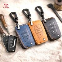 ราคา ซองหนังแท้ ใส่กุญแจรีโมทรถยนต์ รุ่นหนังกลับ Toyota Hilux Revo,New Altis 2014-24 แบบพับข้าง (20659331801)