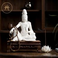 ราคา พระพุทธรูปเจ้าแม่กวนอิมสไตล์จีนเครื่องประดับเซรามิกภายในห้องโถงรูปปั้นพระโพธิสัตว์เจ้าแม่กวนอิมฟรี ZPZB (22260106508)