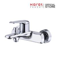 ราคา Karat Faucet ก๊อกผสมอ่างอาบน้ำแบบก้านโยกติดผนัง สำหรับฝักบัวสายอ่อน KF-68-720-50 (50453486714)