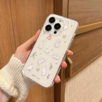 ราคา สต๊อคไทย พร้อมส่ง #เคสไอโฟน iphone 12-16Promax เคสลายกระต่ายจิ๋วสีครีมอ่อน (19074019621)