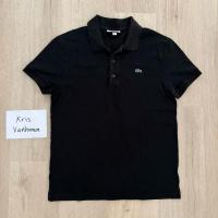 ราคา เสื้อโปโล Lacoste ทรง Slim Fit สีดำ ไซส์ M มือสอง (29884948750)