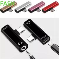 ราคา FASH อะแดปเตอร์ USB Type C สายสัญญาณเสียงอะแดปเตอร์หูฟังสายดิจิตอลพอร์ตคู่ 2 In 1 Type C อะแดปเตอร์เสียง (27144472124)