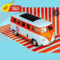 ราคา 1:38 Volkswagen T1 Bus Gulf Racing Blue Orange ของขวัญสะสมมูลค่าสูง - A0 (40063522147)