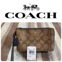 ราคา Coach Double Zip Wristlet คล้องมือไซส์ S 2 ซิป (มือสองค่ะ) (16261548024)