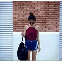 ราคา เสื้อสายเดี่ยวคอเหลี่ยม (305449195)