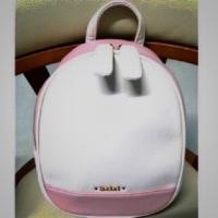 ราคา Sale ส่งฟรีกระเป๋าเป้Axixi แท้ ทูโทน ครีม-ชมพู ขนาดกำลังดี (1934946697)