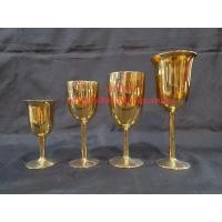 ราคา แก้วไวน์ทองเหลืองแท้ แก้วก้าน แก้วทรงสูง ทองเหลืองแท้100% 4.5 นิ้ว - 7.5 นิ้ว (24662273522)