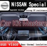 ราคา NISSAN sun visor ด้านหน้ากระจกบังแดด UV ป้องกันรถหน้าต่างบังแดดร่มฉนวนกันความร้อนผ้าม่านสําหรับ LIVINA TIIDA SYLPHY KIcks xtrail TEana Almera (50157445104)