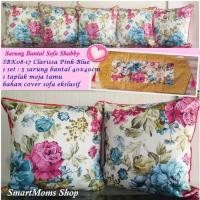 ราคา SHABBY CHIC CHAIR SOFA PILLOW COVER / SBK SET PREMIUM QUUEN CLARISSA PINK (41155788874)