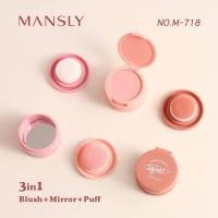 ราคา M-718 Mansly บลัชออนตลับ มีกระจกและพัฟในตัว พกพาง่าย สีสวย (26351838826)