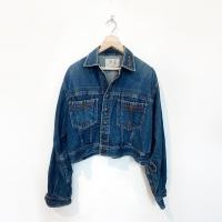 ราคา เสื้อแจ็กเกตยีนส์ ครอป ลายปัก Cropped Denim Embroidered Jacket (6017216420)