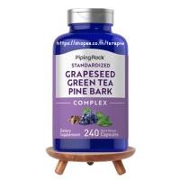 ราคา (EXP.12/2024) Standardized Grape seed, Green Tea & Pine Bark Complex, 240 Quick Release Capsules (22521138588)