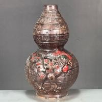 ราคา เครื่องลายครามโบราณโบราณโบราณโบราณโบราณเก่าพอร์ซเลนซอสเคลือบแกะสลักรูปแบบไก่ขวดมะระ 3.25 (52107864547)