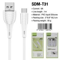 ราคา Sendem T31 High-End Silicone Fast Charging Cable 120W/6A 1M สายชาร์จโทรศัพท์ (42610414882)