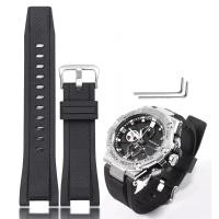 ราคา สายนาฬิกาซิลิโคนสําหรับ Casio G-Shock GST-W120L S130L S310 B100 GST-W100G ผู้ชายสายรัดข้อมือยางสร้อยข้อมือ GST Series 26*14 มม. (51306045657)