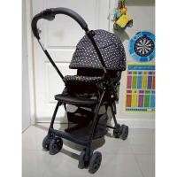 ราคา รถเข็นเด็ก Aprica Karoon Plus สีดำลายจุด มือนองสภาพดี ไม่มีตำหนิ (29892351866)