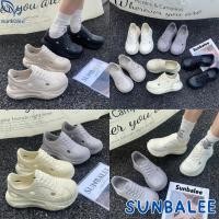 ราคา SUNBALEE SBBL รองเท้าหุ้มส้นแบบสวม เสริมส้นต่ำ รองเท้ายางทรงผ้าใบ วัสดุยาง EVA นิ่มใส่สบาย สินค้าพร้อมส่ง (42651897046)