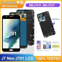 ราคา สําหรับ Samsung Galaxy J7 Neo J701 จอแสดงผล LCD Touch Screen Assembly SM-J701F, SM-J701F, SM-J701M, SM-J701MT Digitizer พร้อมกรอบเปลี่ยน (50952770133)