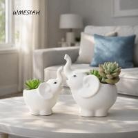 ราคา Wmes1อา กระถางดอกไม้ฉ่ํา,รูปช้างมินิมอลกระถางดอกไม้เซรามิก,สร้างสรรค์ปฏิบัติน่ารักที่ทําด้วยมือช้างแจกันตกแต่งบ้าน (53507887290)