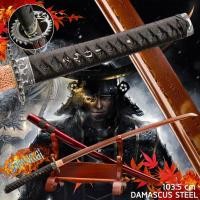 ราคา Samurai Damascus Sword Katana ดาบซามูไร คาตานะ นักรบ ญี่ปุ่น วัสดุ เหล็กกล้าดามัสกัส Japan มีดดาบ Ninja นินจา ใบดาบลับคม (27774813476)