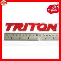 ราคา 1 ชิ้น TRITON LOGO โลโก้ไทรทัน ไตรตัน สีแดง ขนาด13 เซนติเมตร MITSUBISHI TRITON สติ๊กเกอร์ มิตซูิชิ priceถูก priceส่ง pri (43823191602)