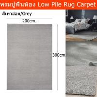 ราคา พรมปูพื้นห้อง 200x300cm พรมห้องรับแขก พรมขนสั้น สีเทาอ่อน Light Grey Rug Carpet for Living Room Bedroom Low Pile (19170988148)