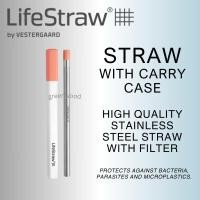 ราคา LifeStraw SIP Filter Straw with Carry Case (Stainless Steel, Silicon mouthpiece, 0.2 micron filter) (49355037138)
