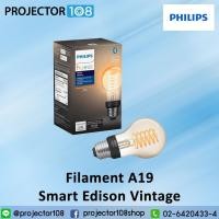 ราคา Philips Hue White Dimmable Filament A19/E26 Smart Edison Vintage LED bulb, Bluetooth & Hub compatible (Hue Hub Optional) (13024279865)
