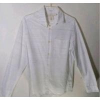 ราคา เสื้อเชิ้ตแขนยาวผู้ชาย สีขาว H&M มือ2 (15687810543)