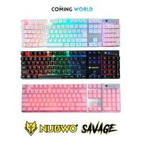 ราคา KEYBOARD (คีย์บอร์ด) Nubwo Savage NK-18 คีย์บอร์ดเกมมิ่ง ดำ ขาว ชมพู Gaming Pink (8101819488)