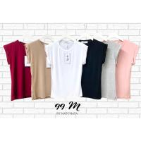 ราคา เสื้อเรย่อนคอกลมแขนพับ ผ้านิ่มใส่สบาย (17683371148)